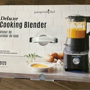 Brand new in box, never used. Pampered Chef cooking blender.